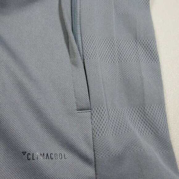 adidas womens gray white Rev full zip ClimaCool warm up athletic jacket M EUC - Picture 6 of 7